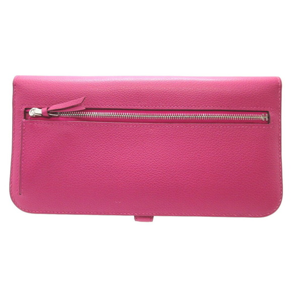 HERMES Dogon Long A Stamp Evercolor Rose Purple Wallet - Picture 3 of 11